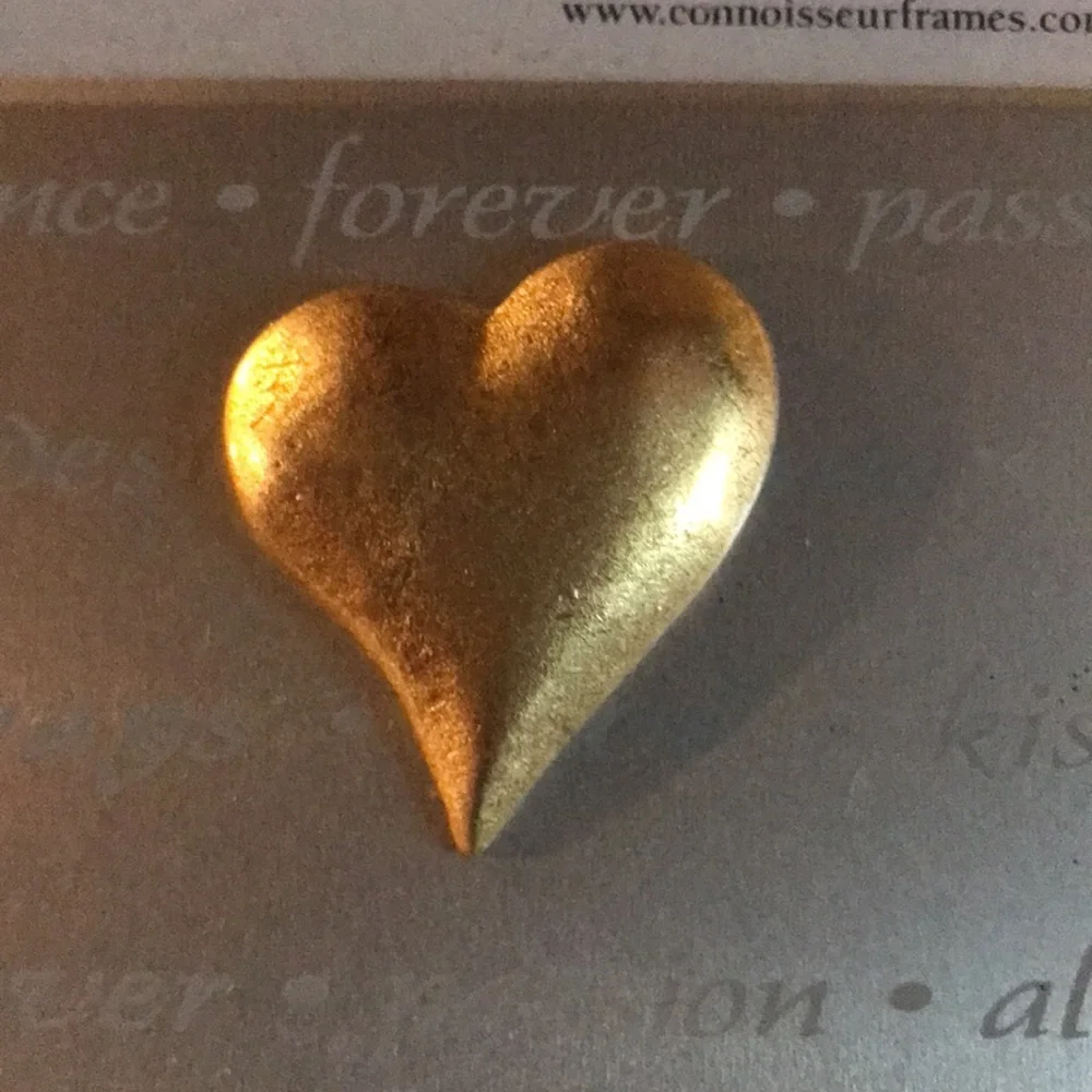 NIB Wedding Photo Frame with Gold Heart Accent